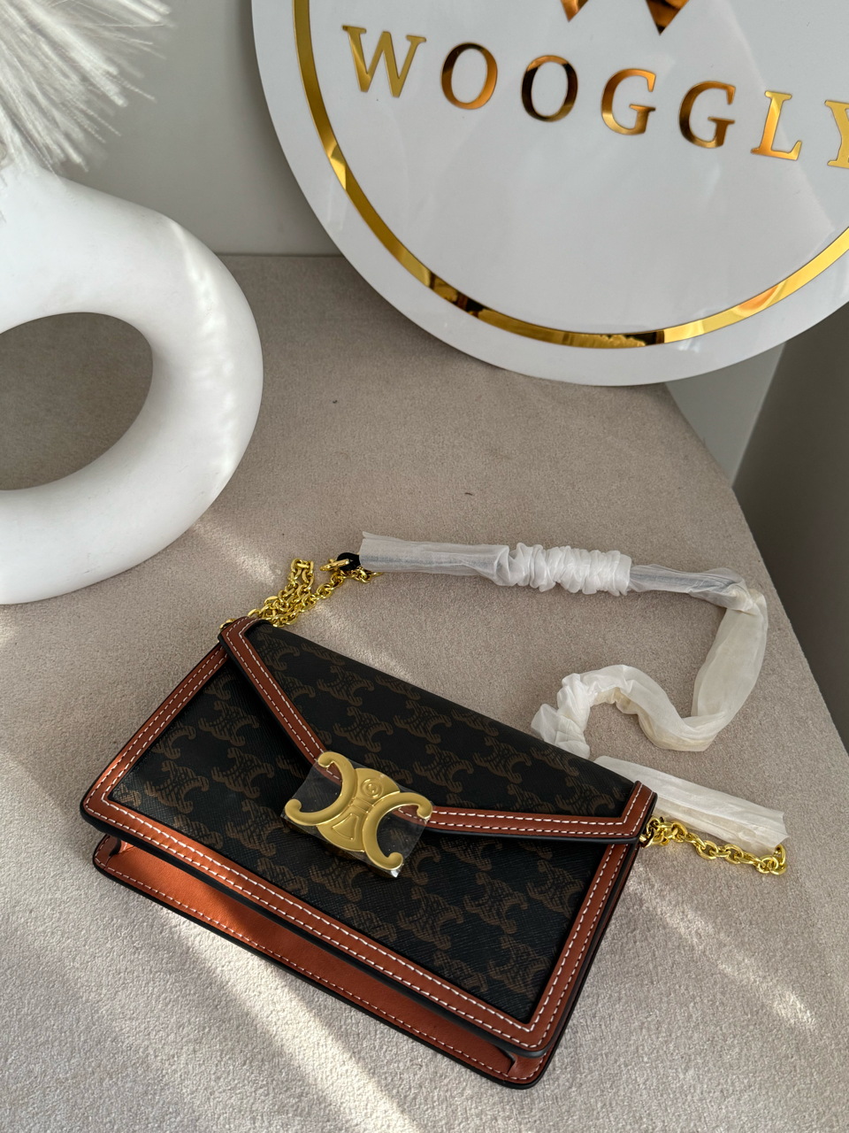 Celine Inspired Crossbody Bag High Quality - Vintage Espresso