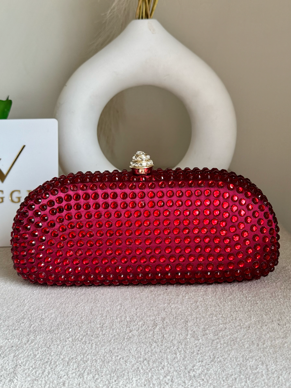 Radiance Cyrstal Clutch - Red