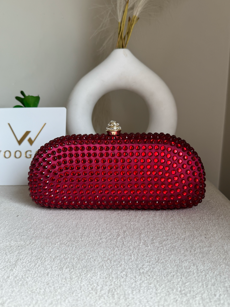 Radiance Cyrstal Clutch - Red
