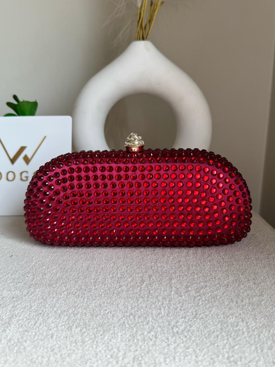 Radiance Cyrstal Clutch - Red
