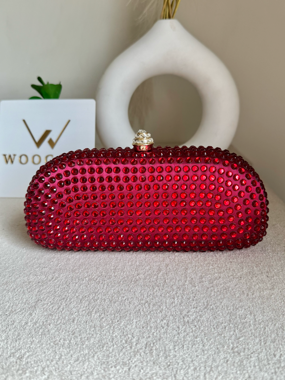 Radiance Cyrstal Clutch - Red