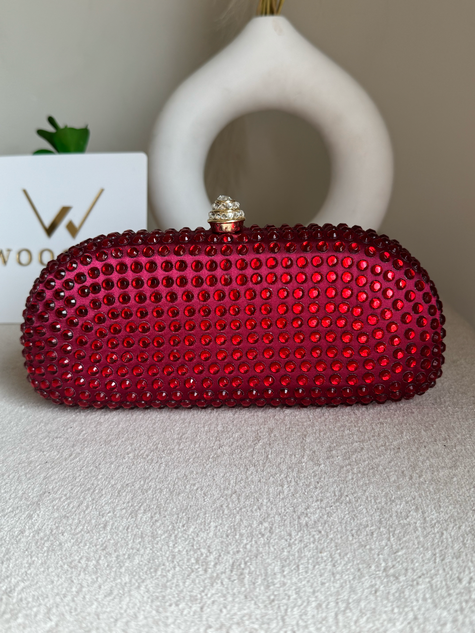 Radiance Cyrstal Clutch - Red