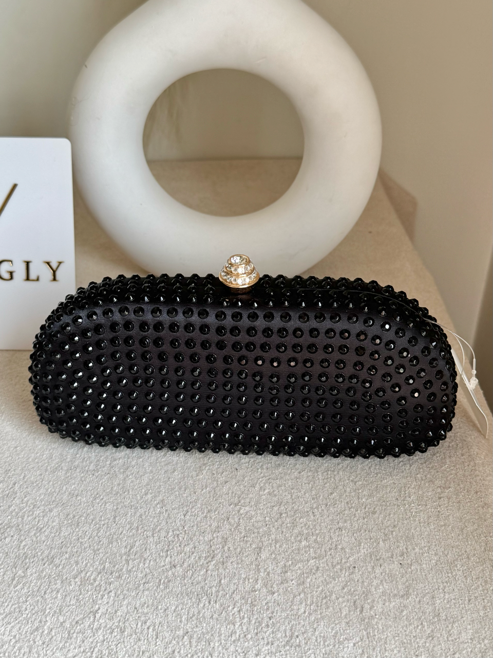 Radiance Cyrstal Clutch - Black
