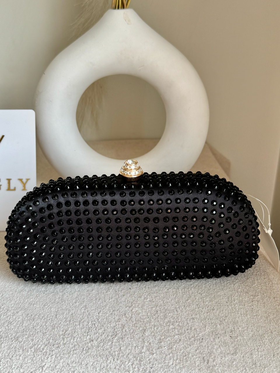Radiance Cyrstal Clutch - Black