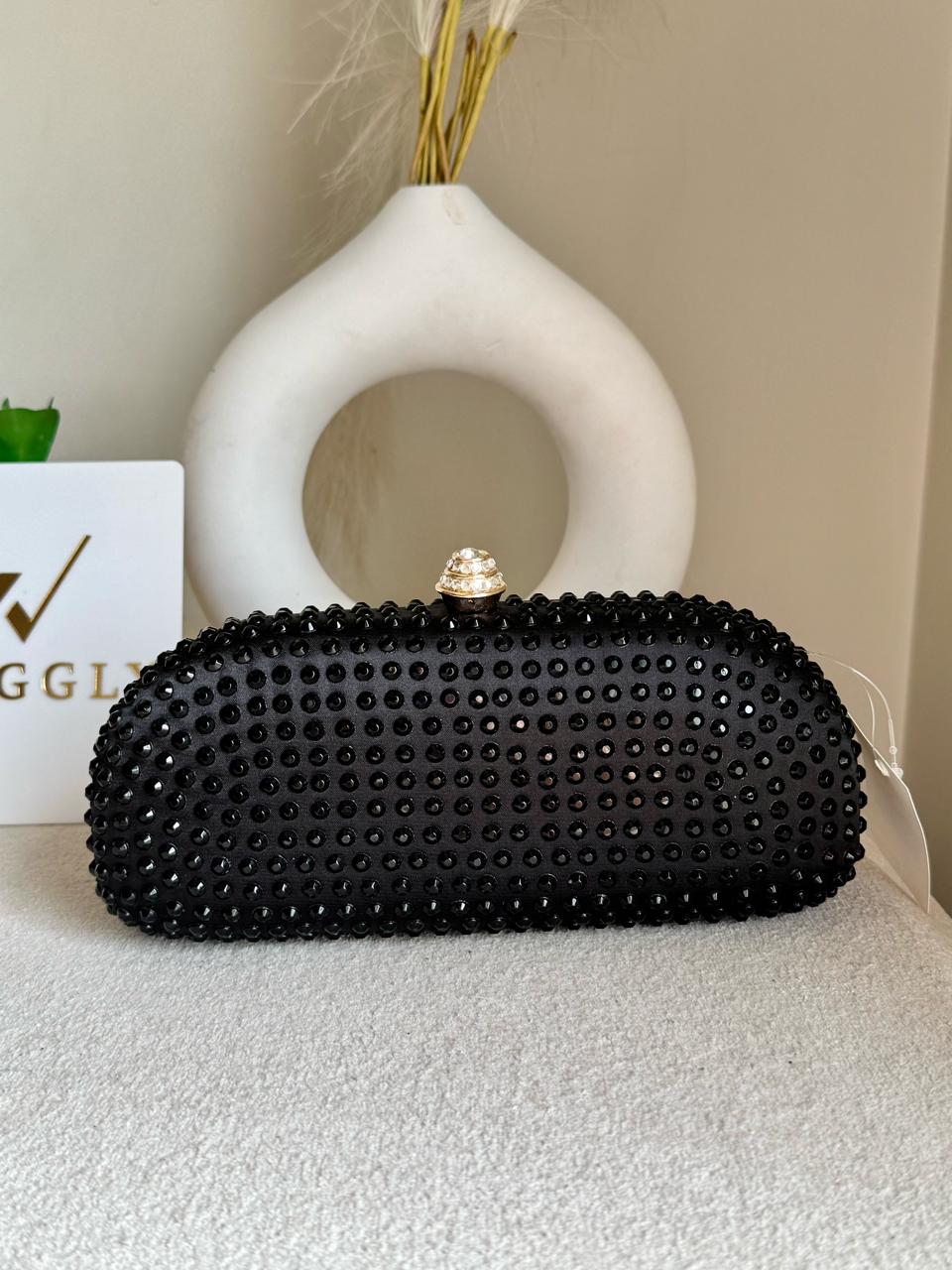 Radiance Cyrstal Clutch - Black