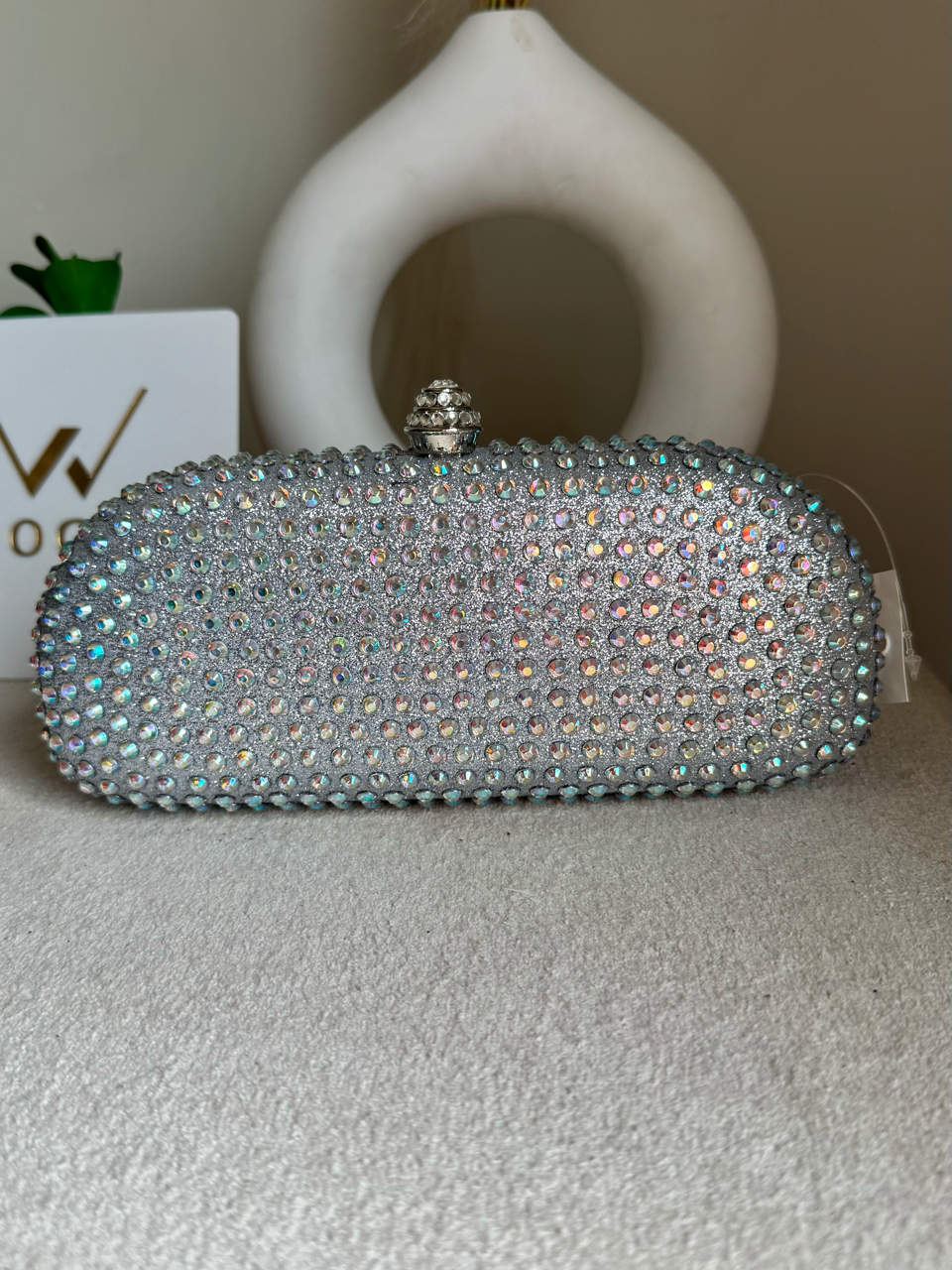 Radiance Cyrstal Clutch - Silver
