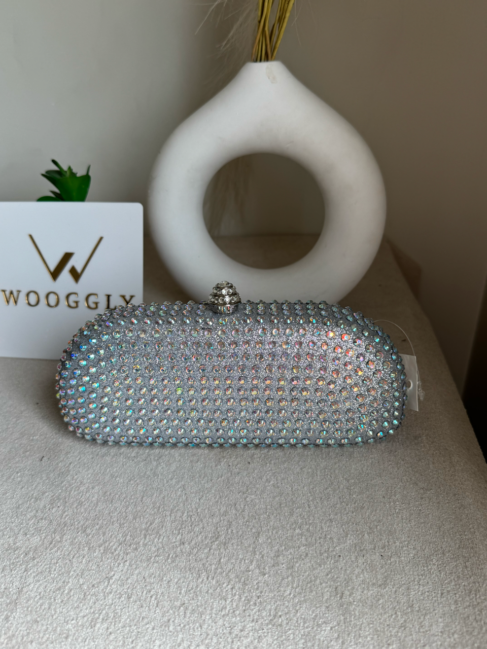 Radiance Cyrstal Clutch - Silver