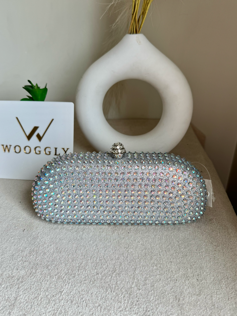 Radiance Cyrstal Clutch - Silver