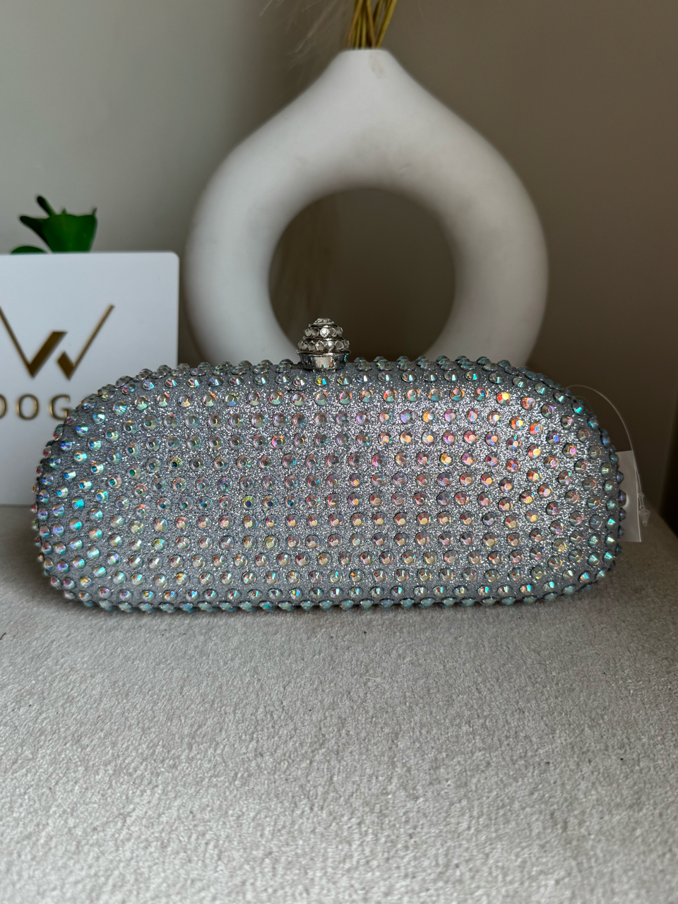 Radiance Cyrstal Clutch - Silver