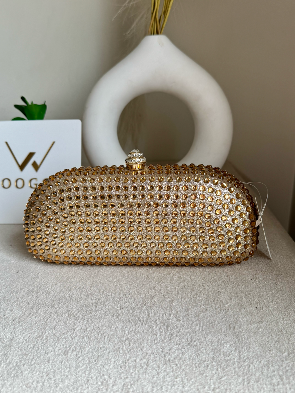 Radiance Cyrstal Clutch - Golden