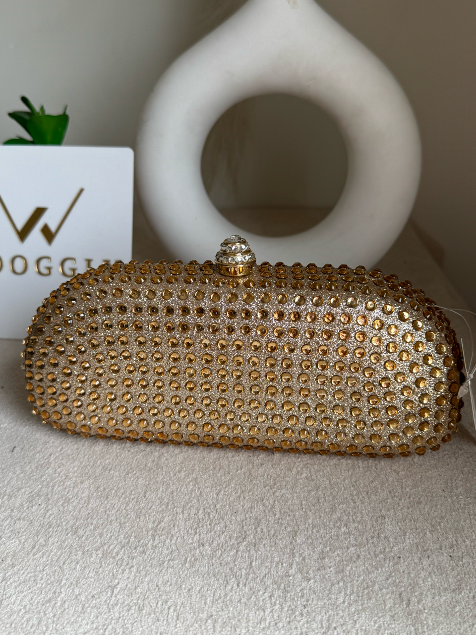 Radiance Cyrstal Clutch - Golden
