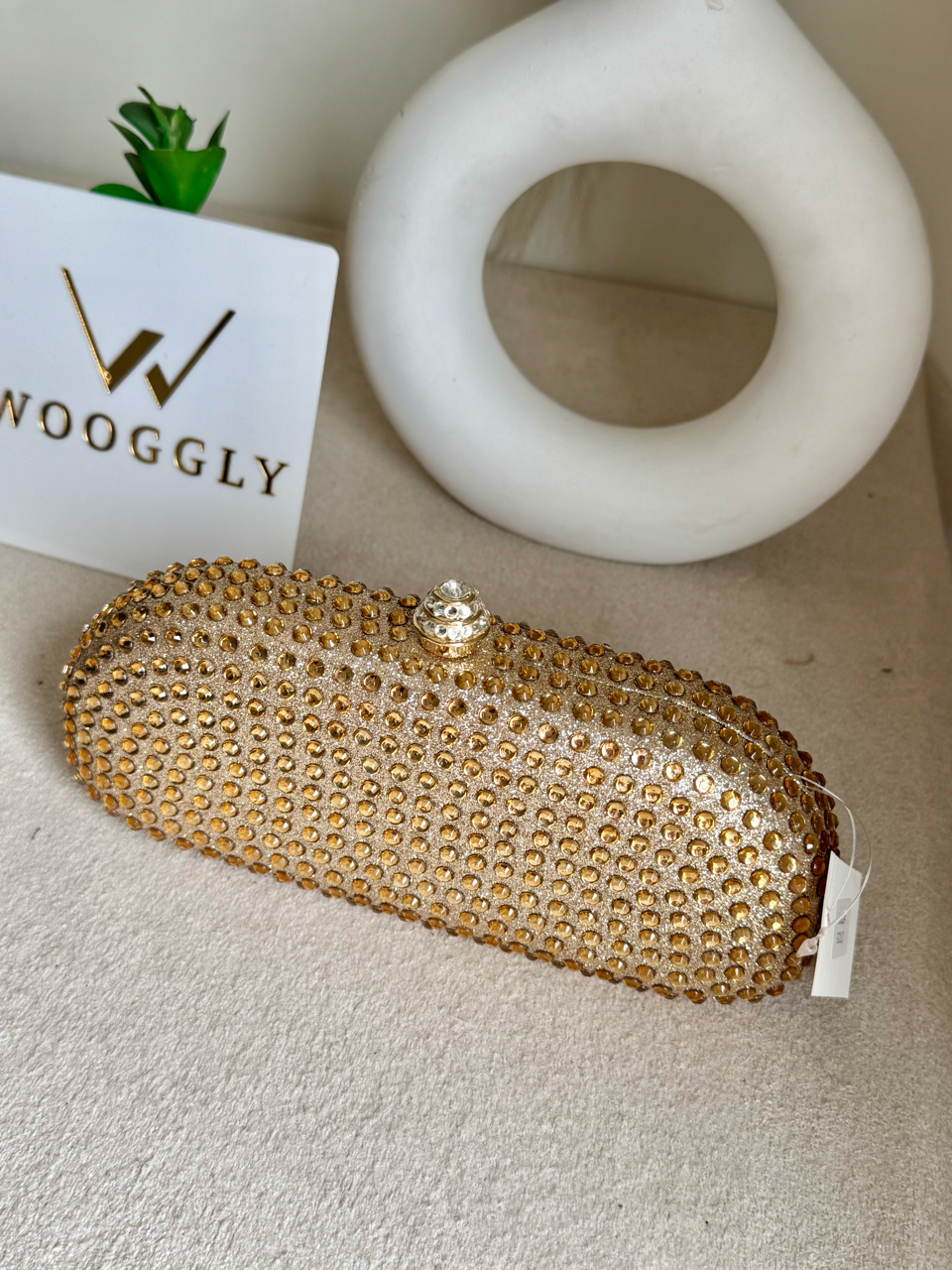 Radiance Cyrstal Clutch - Golden