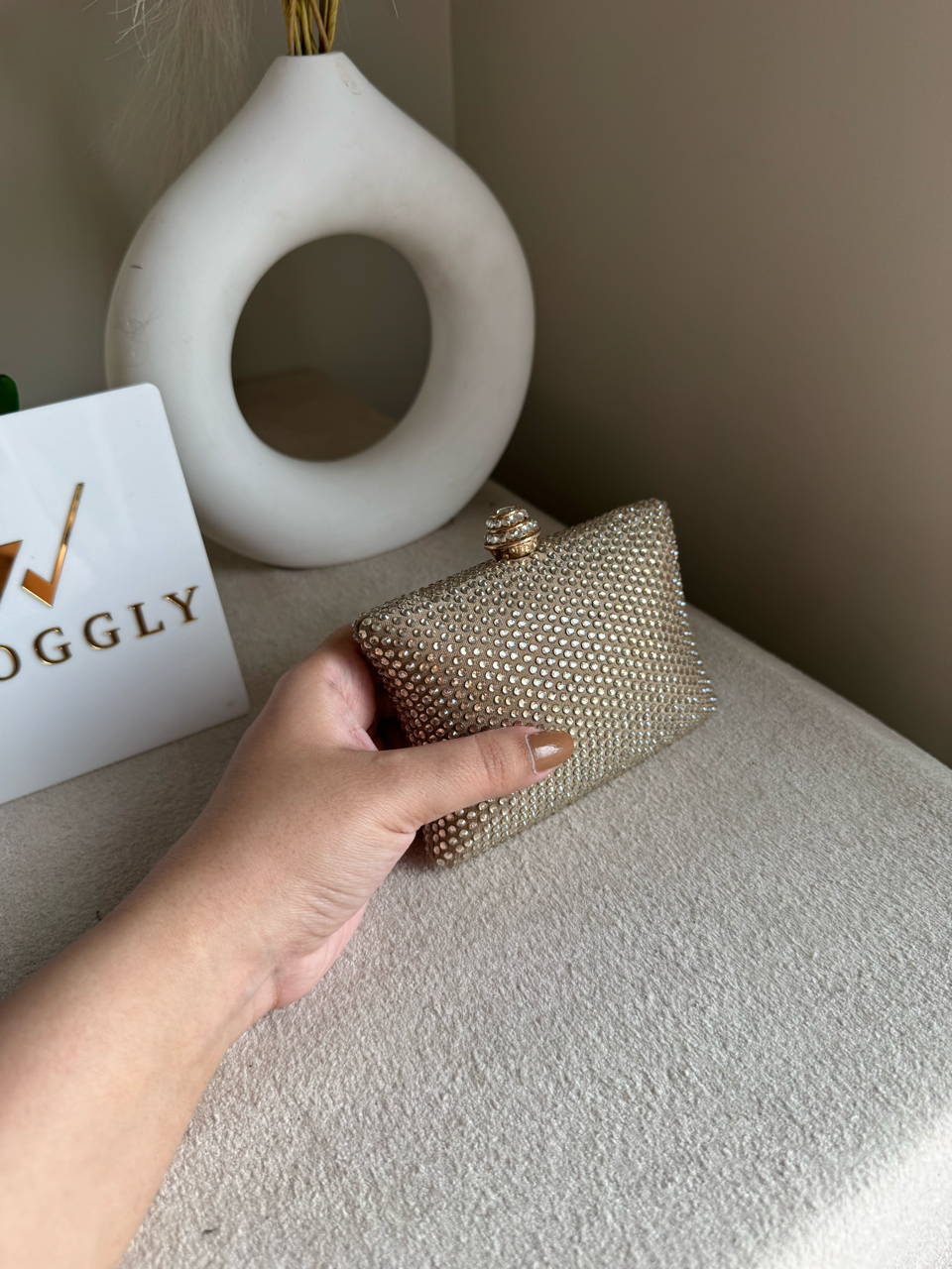 Ella Clutch - Dull Gold