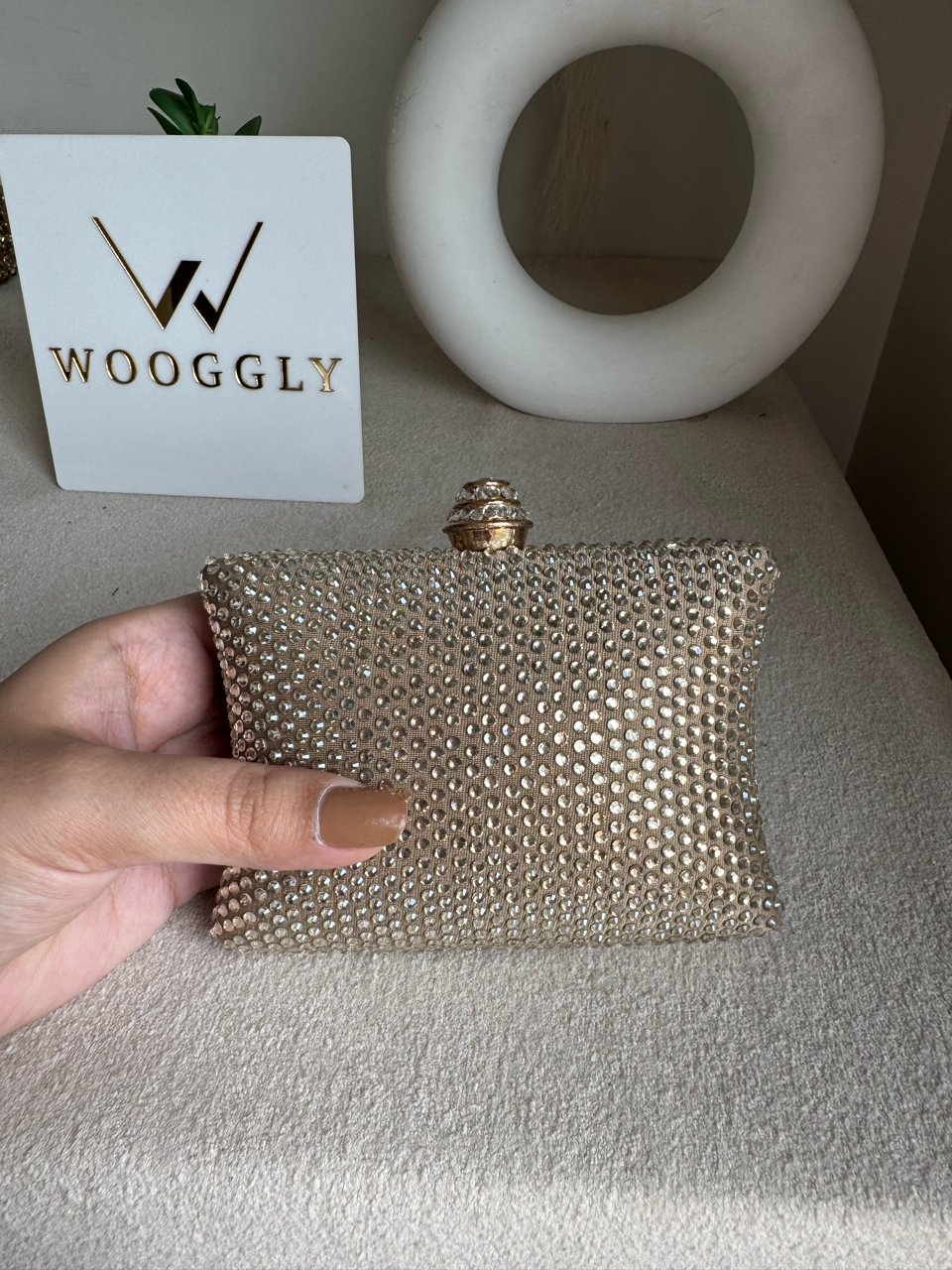 Ella Clutch - Dull Gold