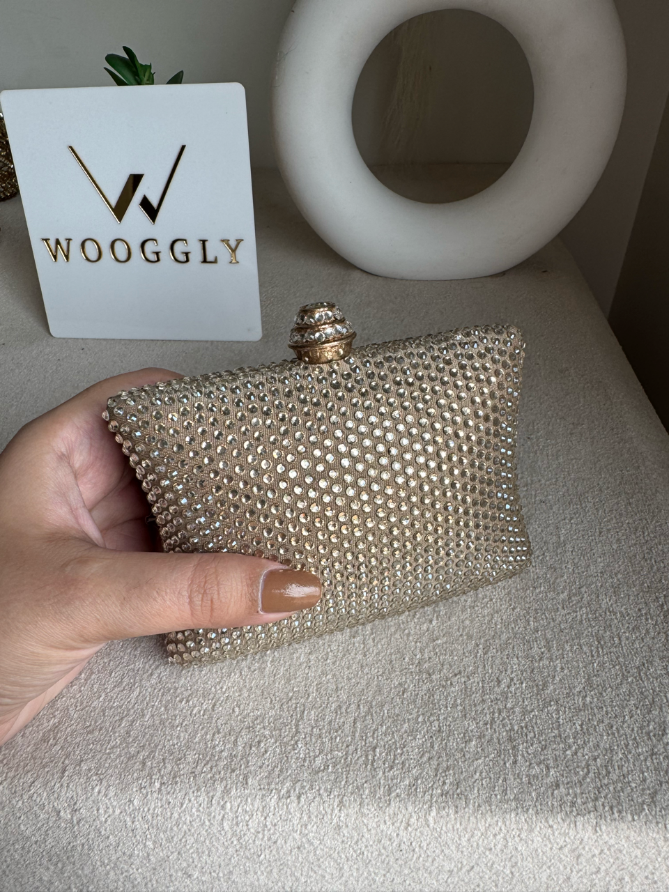 Ella Clutch - Dull Gold