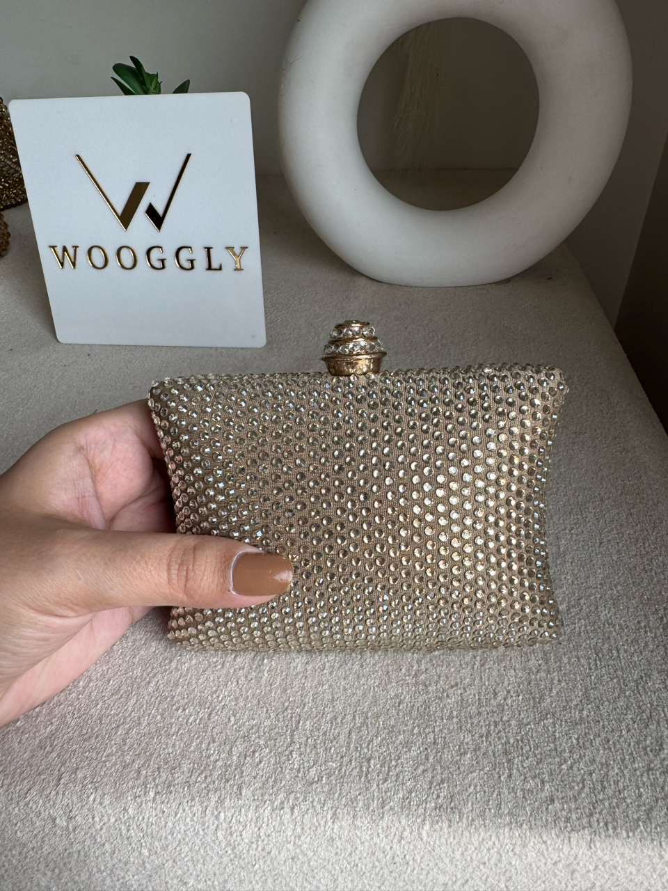 Ella Clutch - Dull Gold