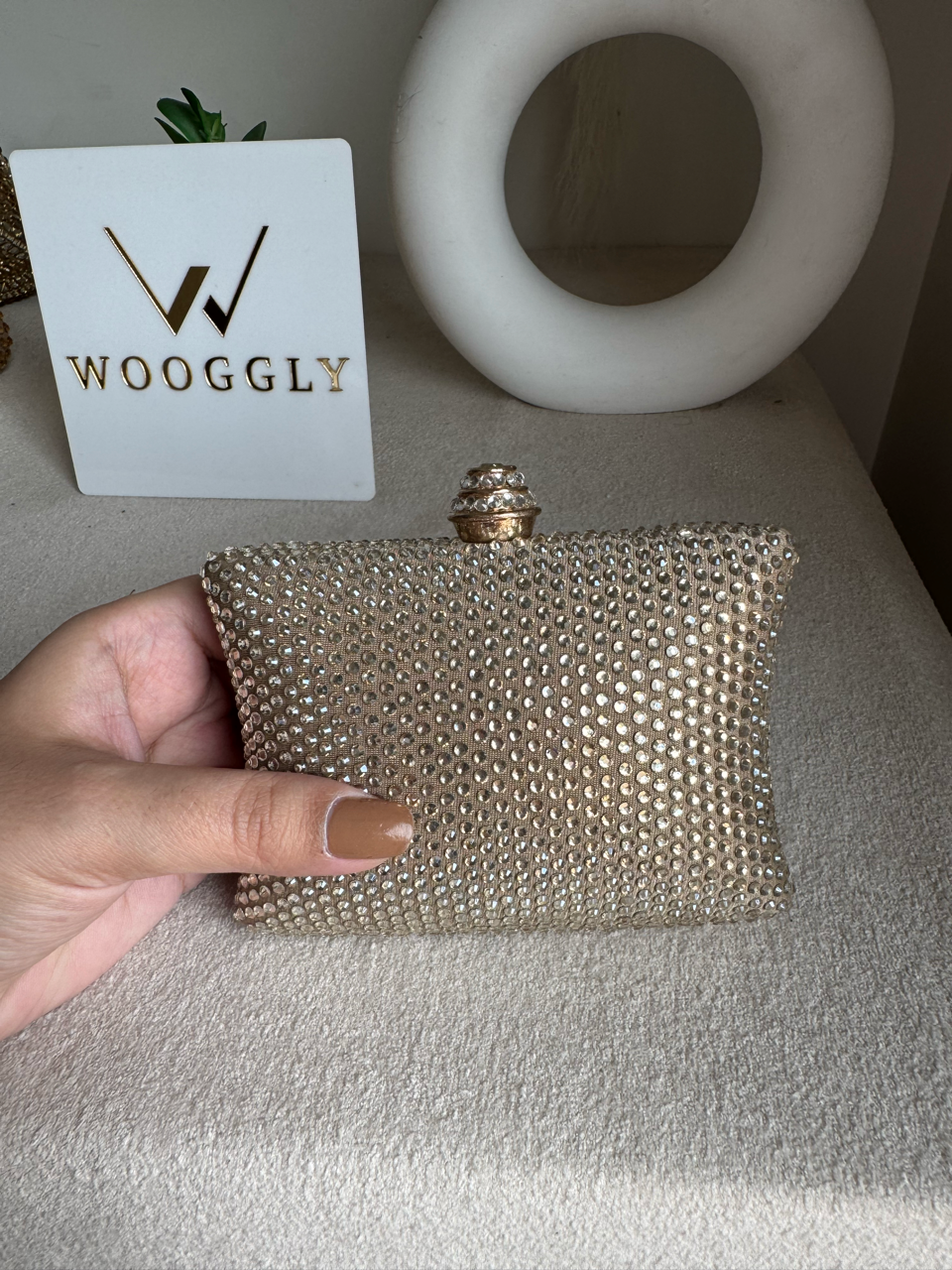 Ella Clutch - Dull Gold