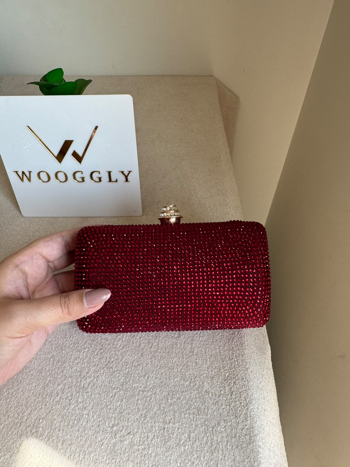 Dazzle Evening Clutch Red