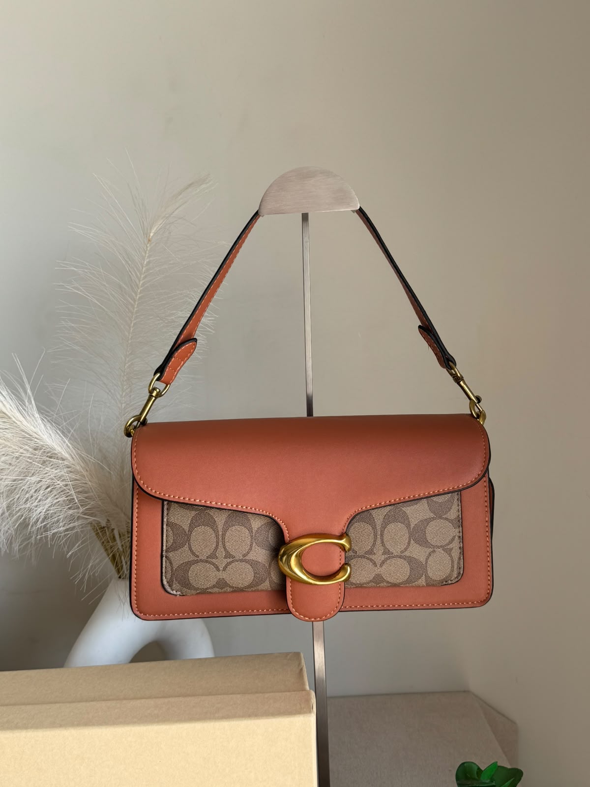 COACH TABBY 26 Apricot Brown Decent Quality - BOX PACKING