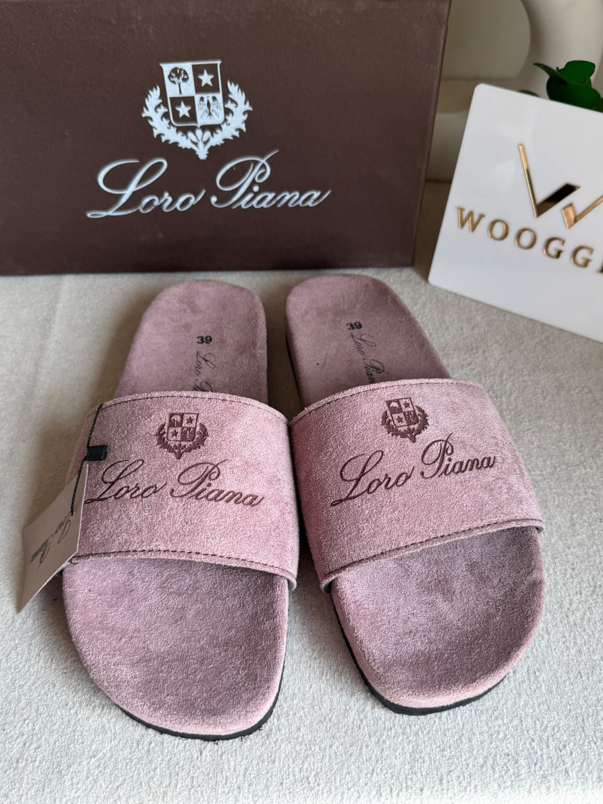 Loro Piana Comfy Slides - Ladies Pink