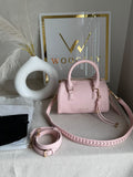 Charles & Keith Premium Duffle Bag with Charm & Box Packing - Baby Pink