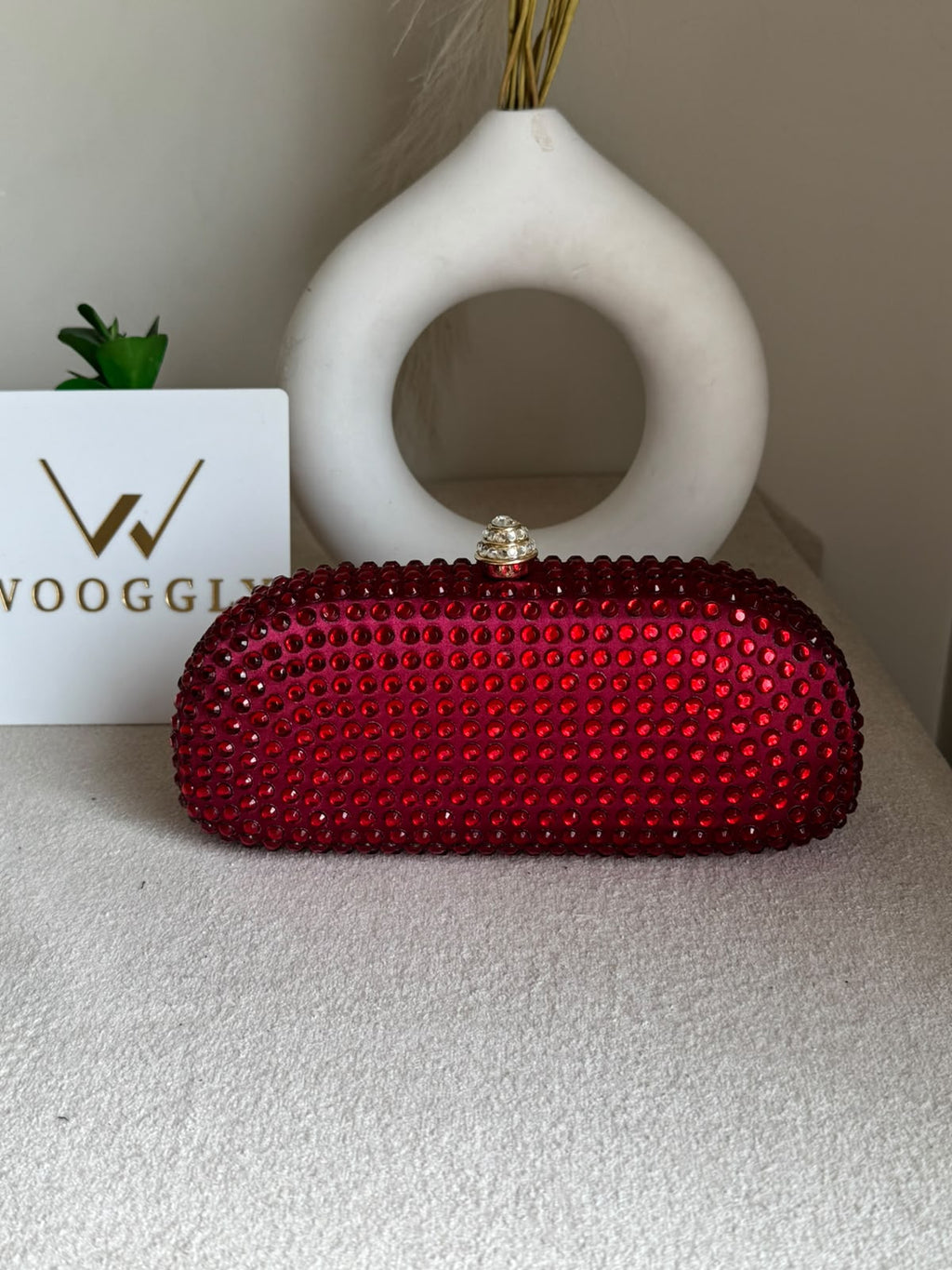 Radiance Cyrstal Clutch - Red