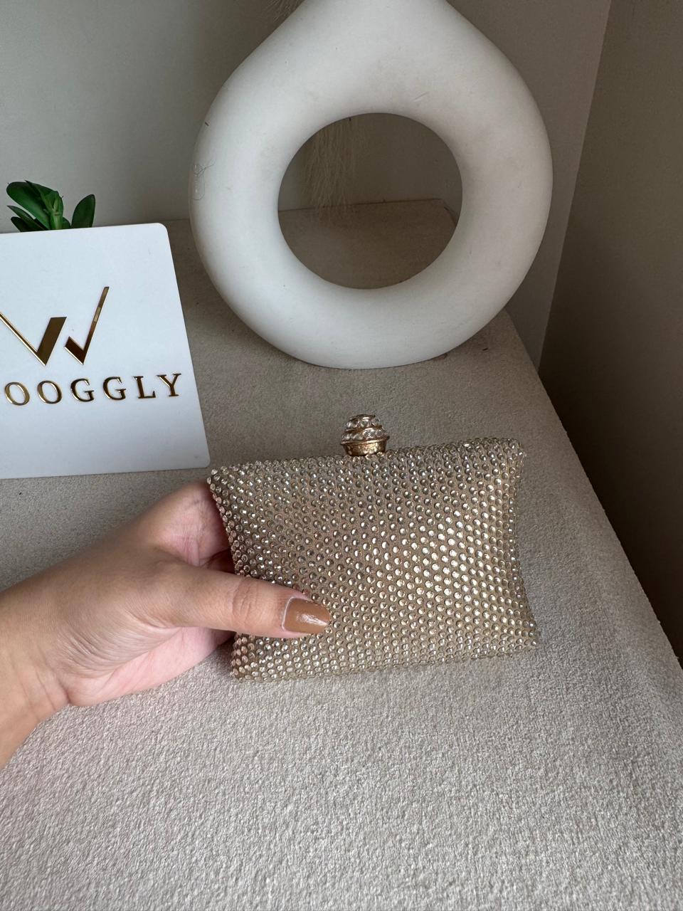 Ella Clutch - Dull Gold