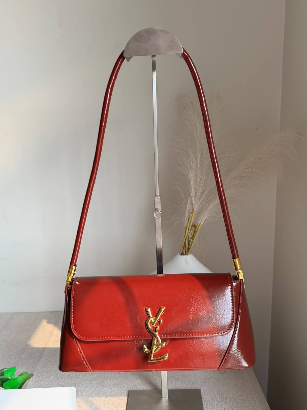 Classic YSL Shoulder Bag - Cherry Red
