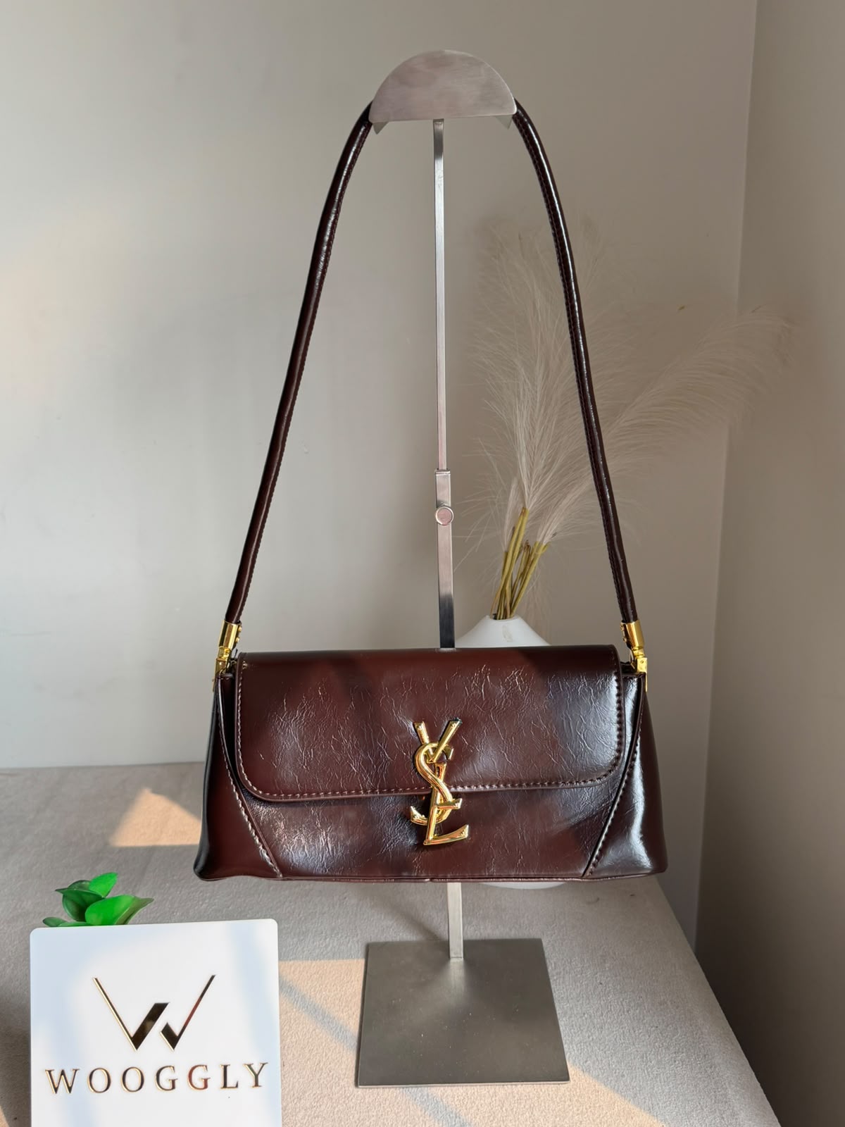 Classic YSL Shoulder Bag - Brown