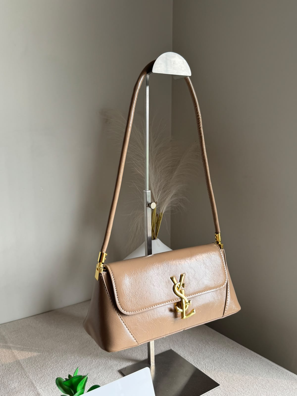 Classic YSL Shoulder Bag - Beige