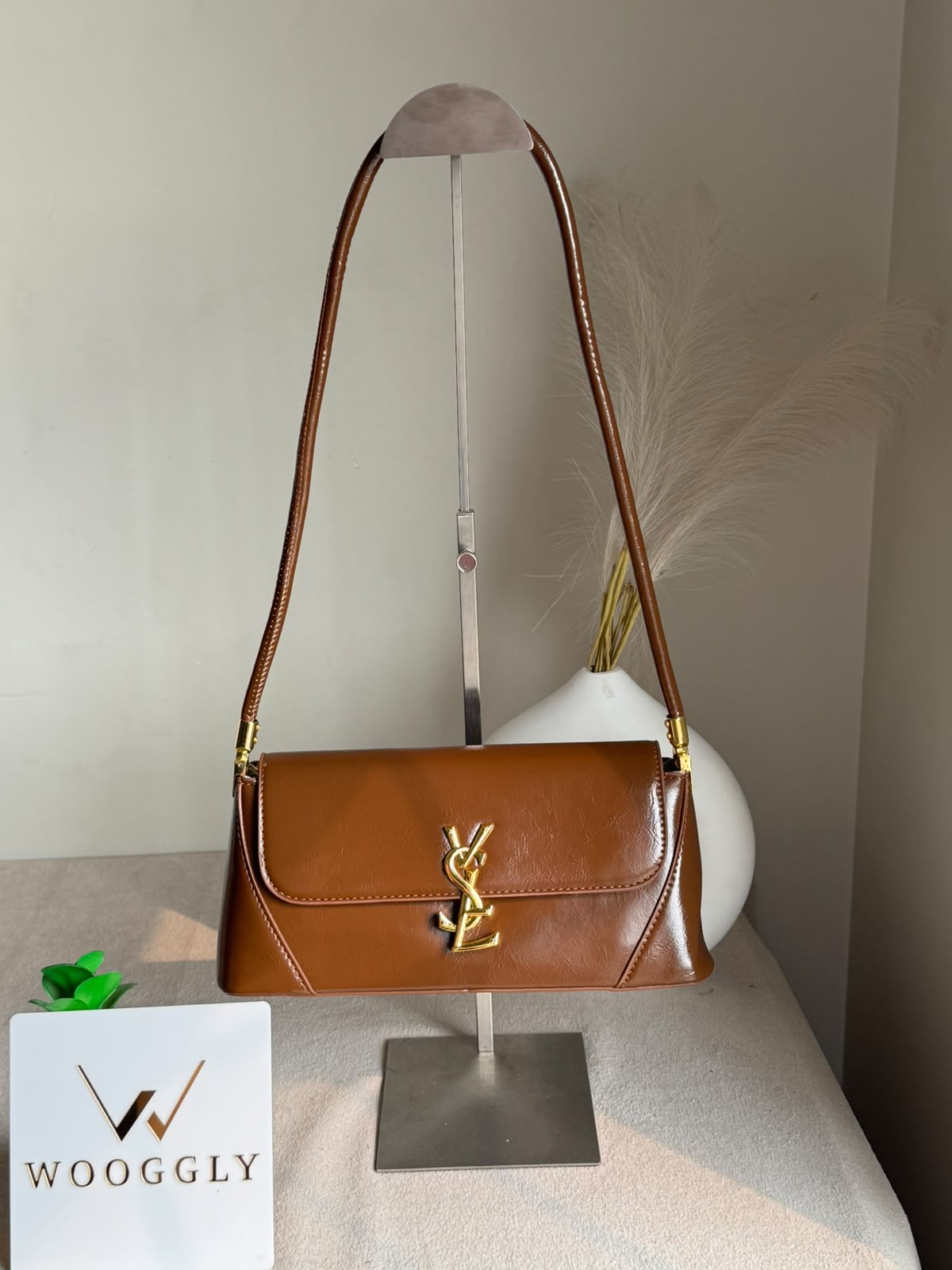 Classic YSL Shoulder Bag - Brown
