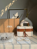 Viral Zara Bag- Off White & Brown