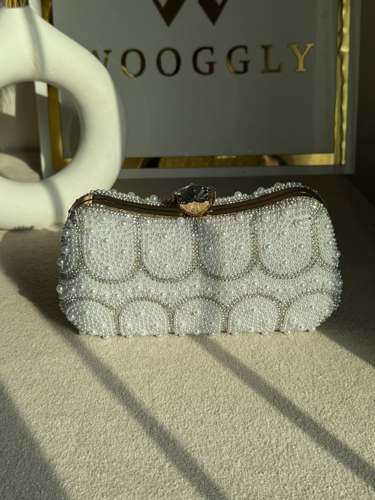 Aura Luxury Pearl Clutch