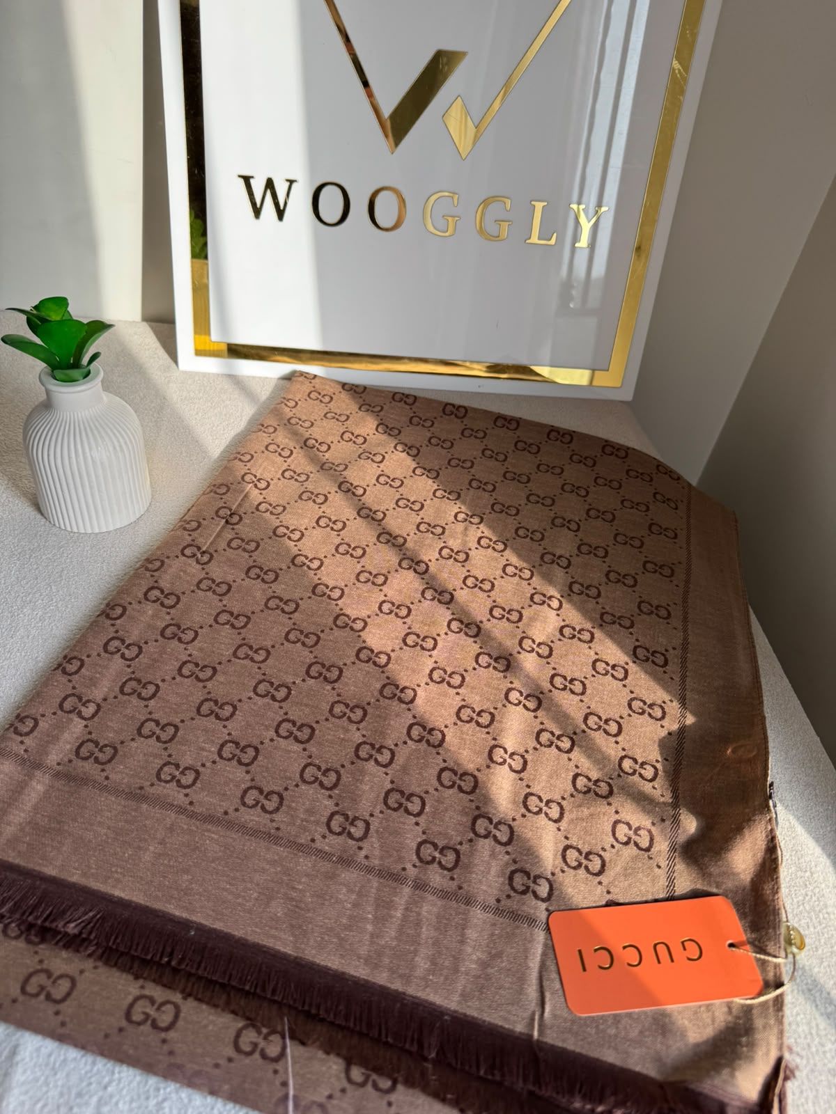 ALL SEASON Gucci Signature Stoller - Dark Beige & Brown
