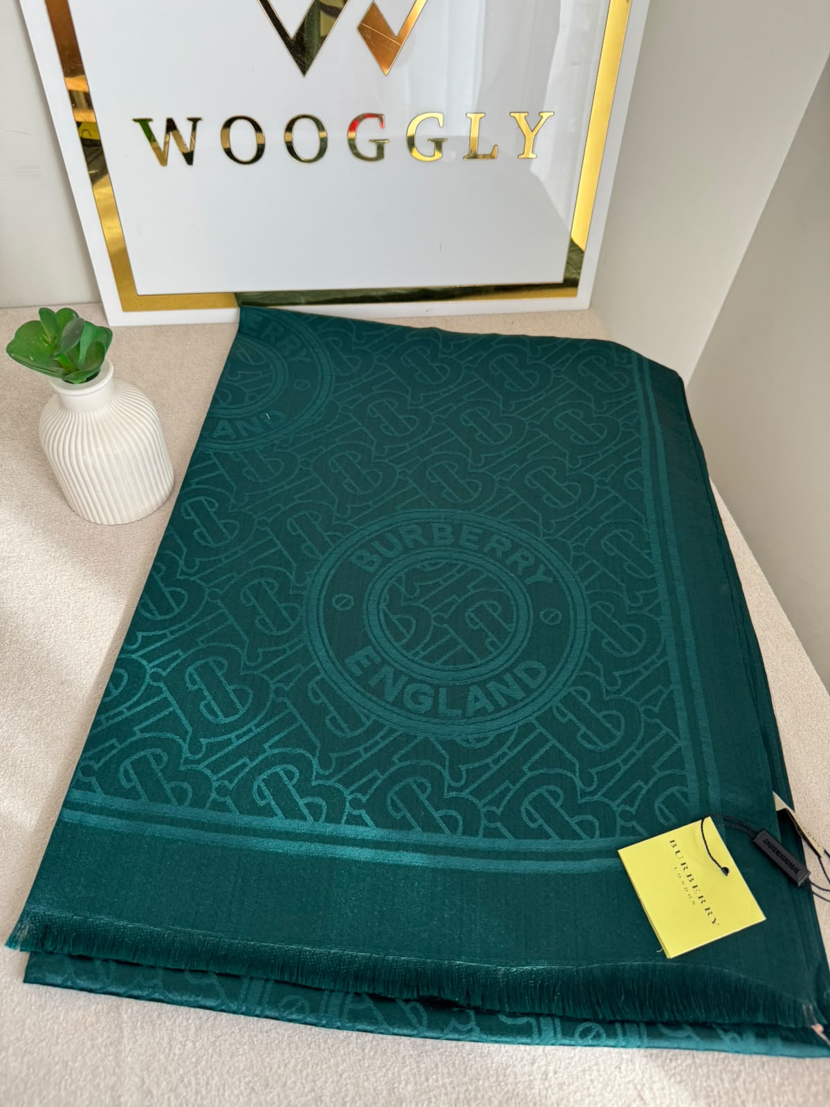 ALL SEASON Burberry Pashmina Stoller - Emerald Green