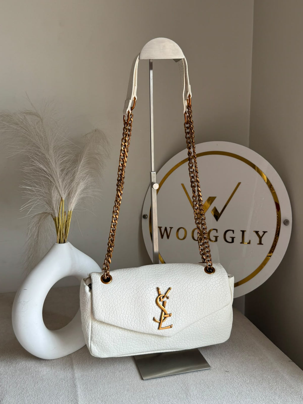YSL Shoulder Bag - White