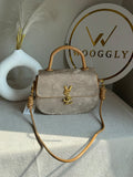 Grand Aura Top-Handle Bag - Champagne Gold
