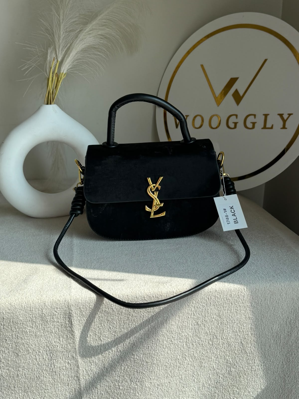 Grand Aura Top-Handle Bag - Black