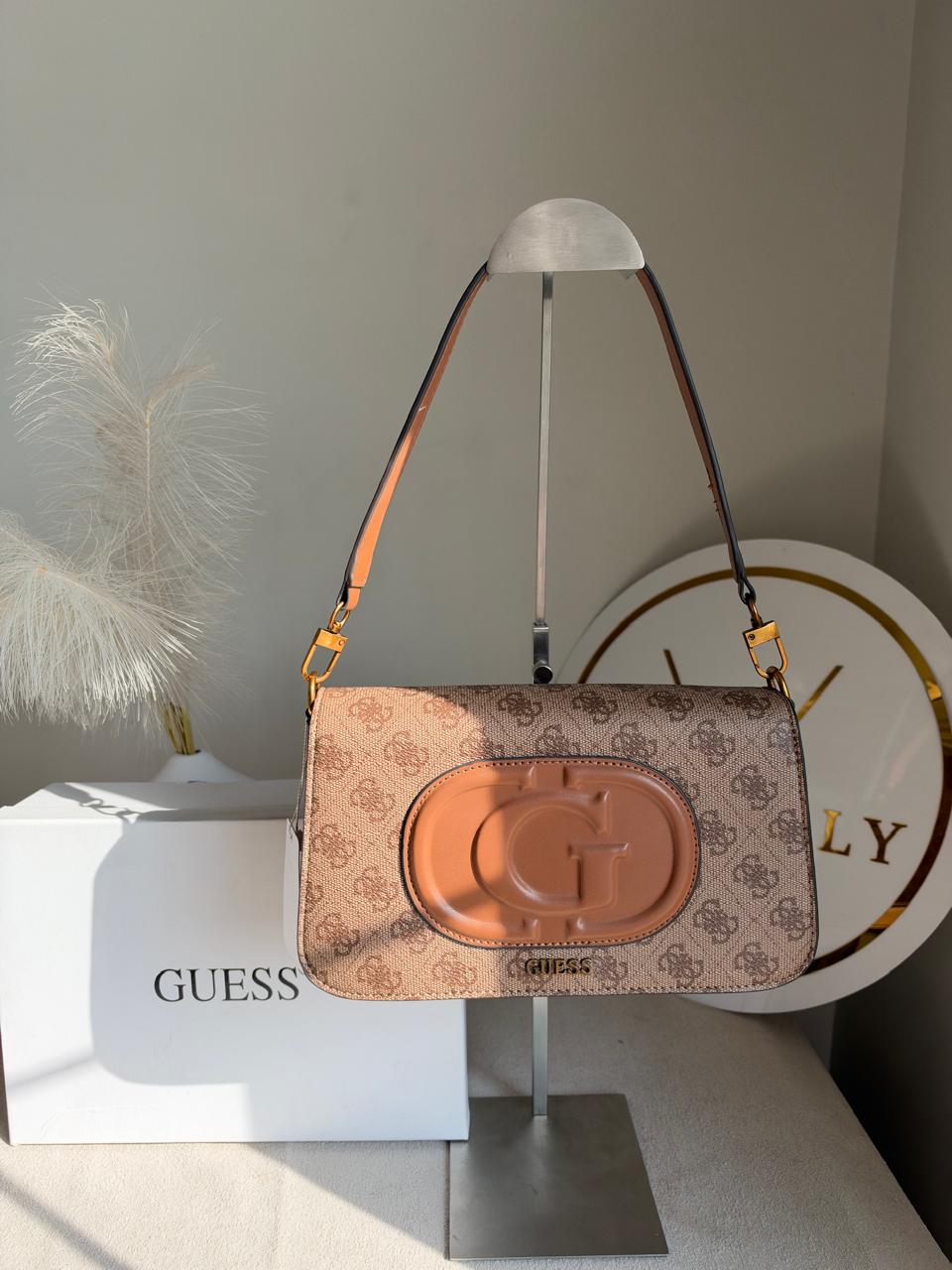 Izzy Flap Shoulder Bag With Box Packing - Latte