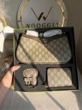 Signature Gift Box With Charm & Wallet (Box Packing) - Beige & Brown
