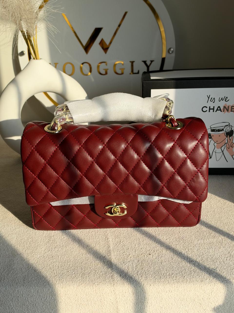 High Quality CH Shoulder bag With Box Packing - Deep Red