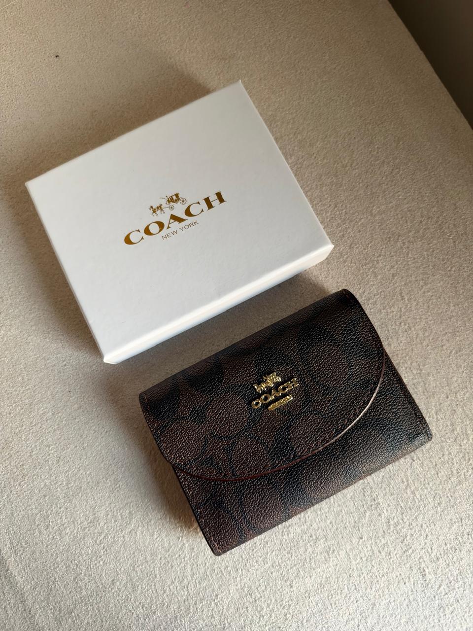 Signature Canvas Wallet - Dark Brown