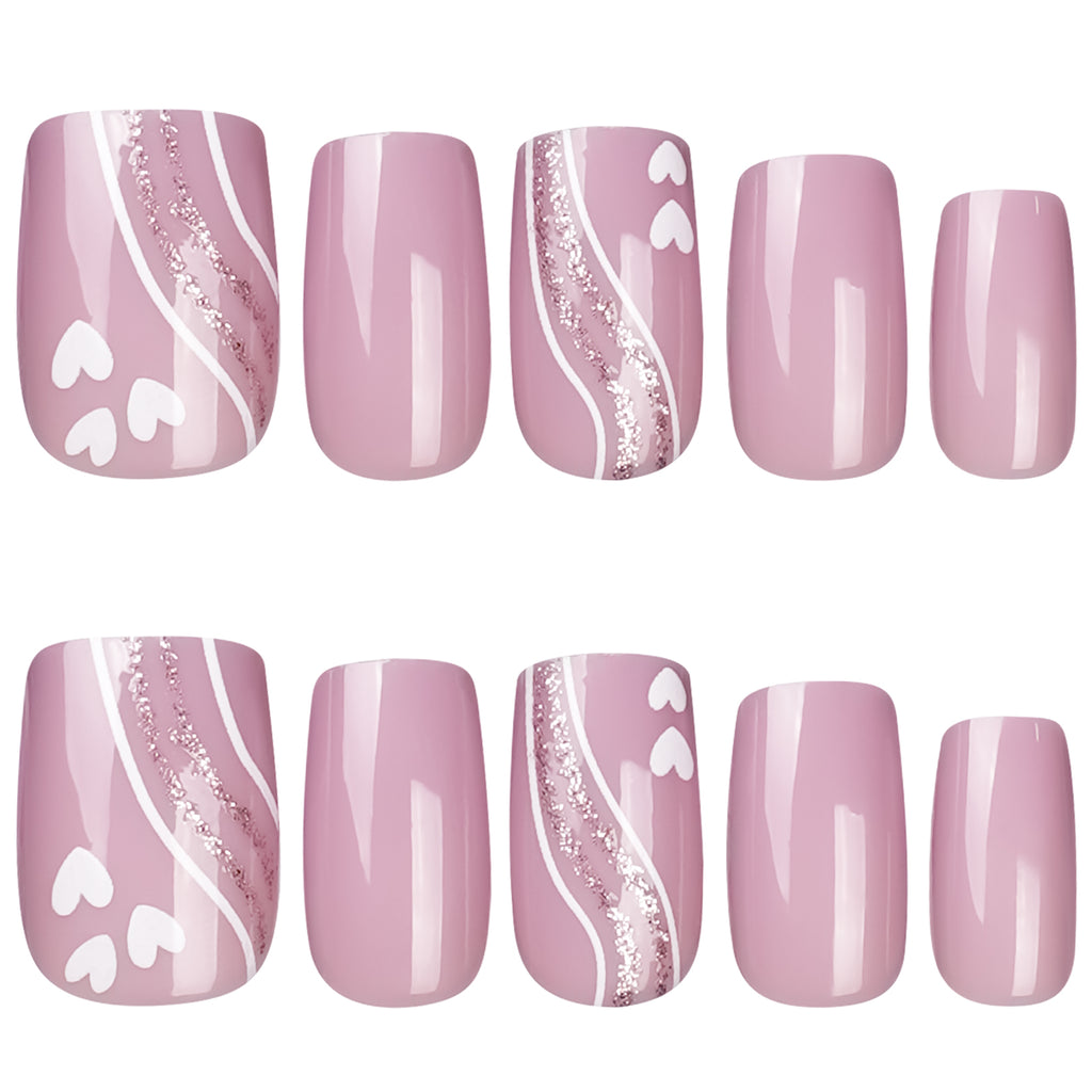 Daisy Dip Press On Nails - 24 Pieces Complete Kit