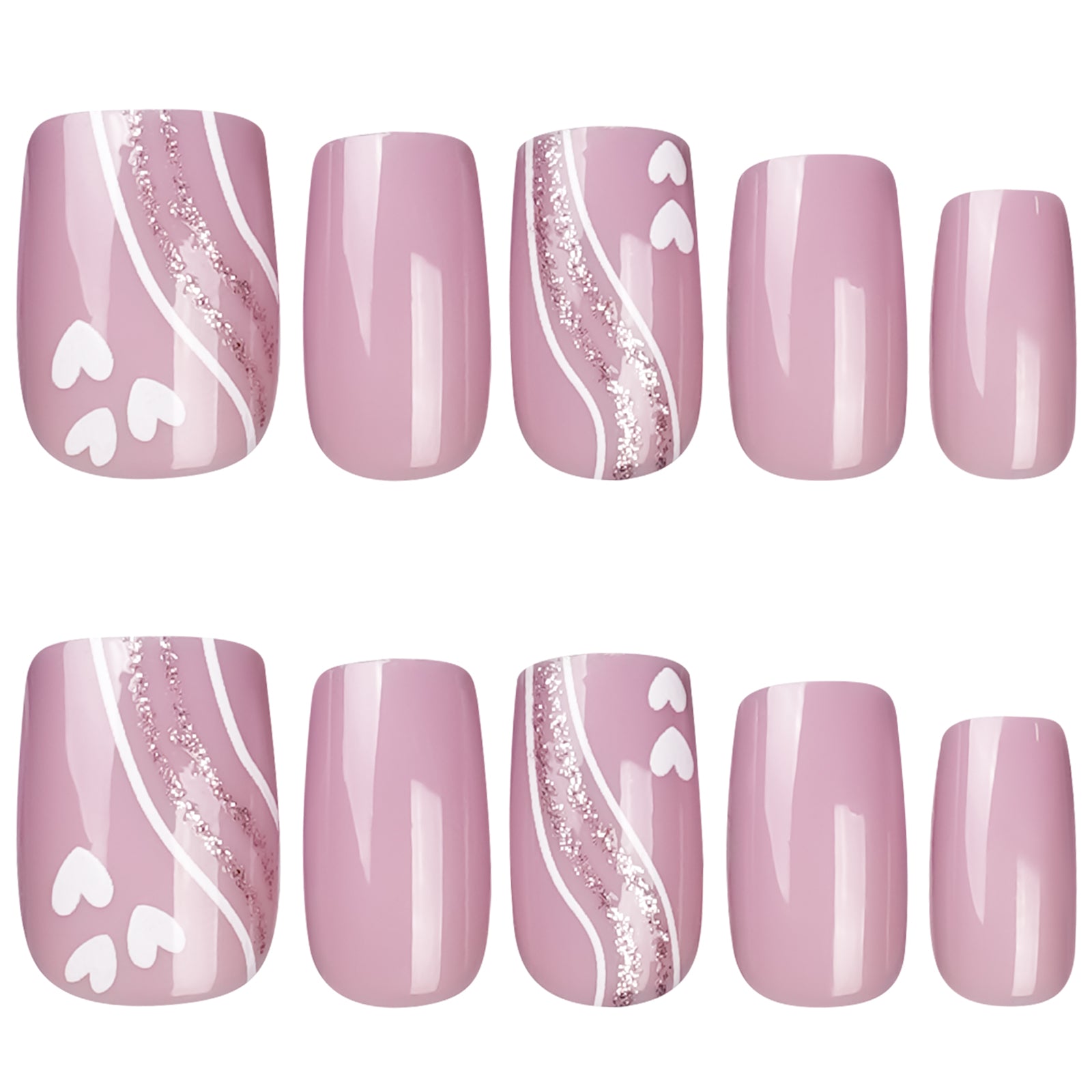 Daisy Dip Press On Nails - 24 Pieces Complete Kit