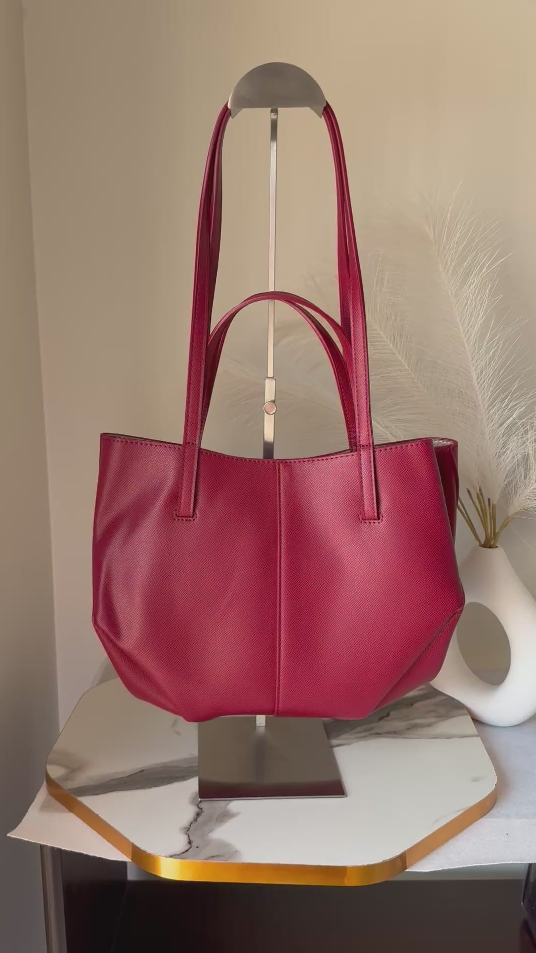 Polene Inspired Tote Bag (Maroon)