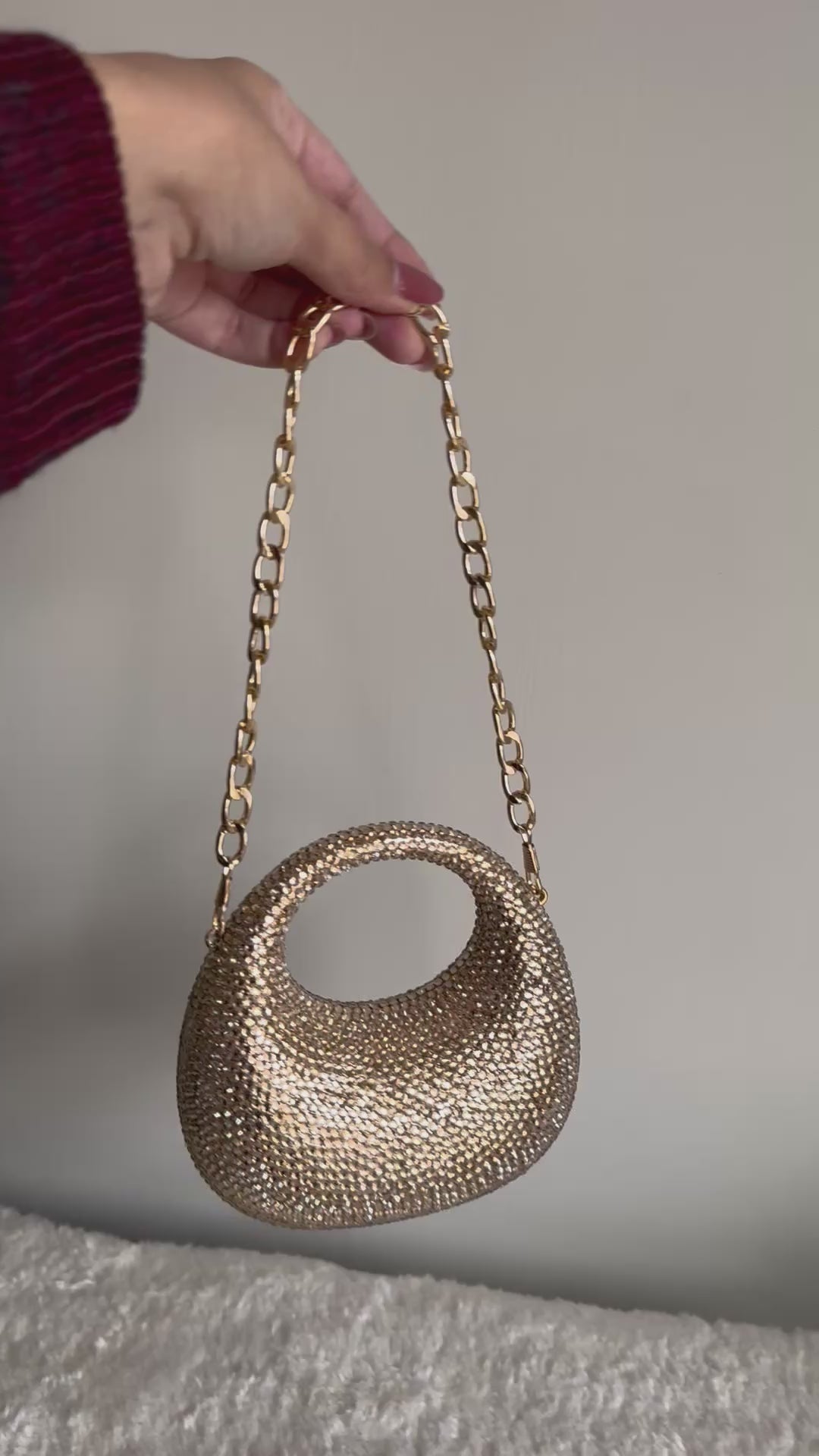 Viral Swarovski Clutch - Mini Gold