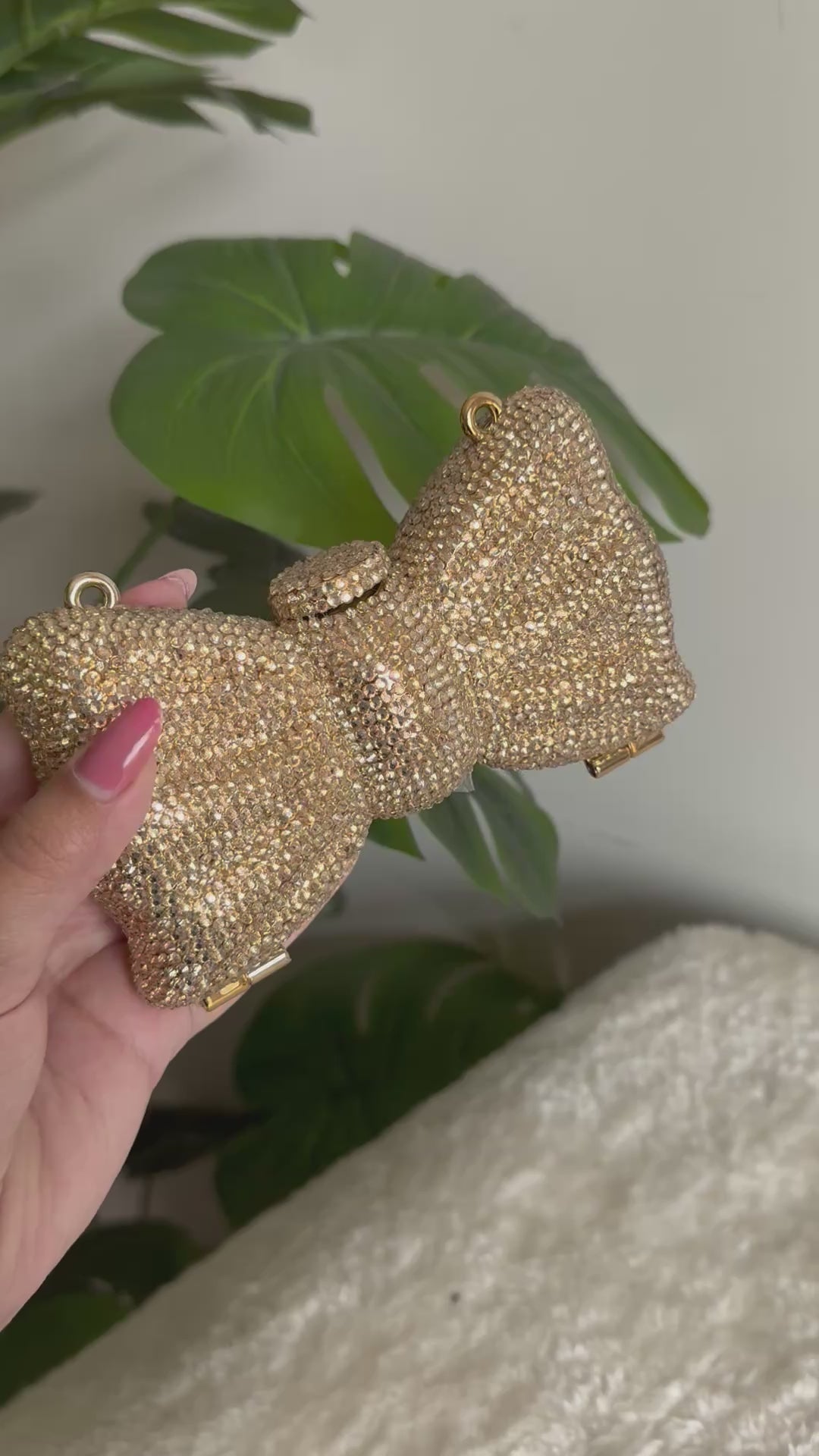 Swarovski Bow Clutch - Golden