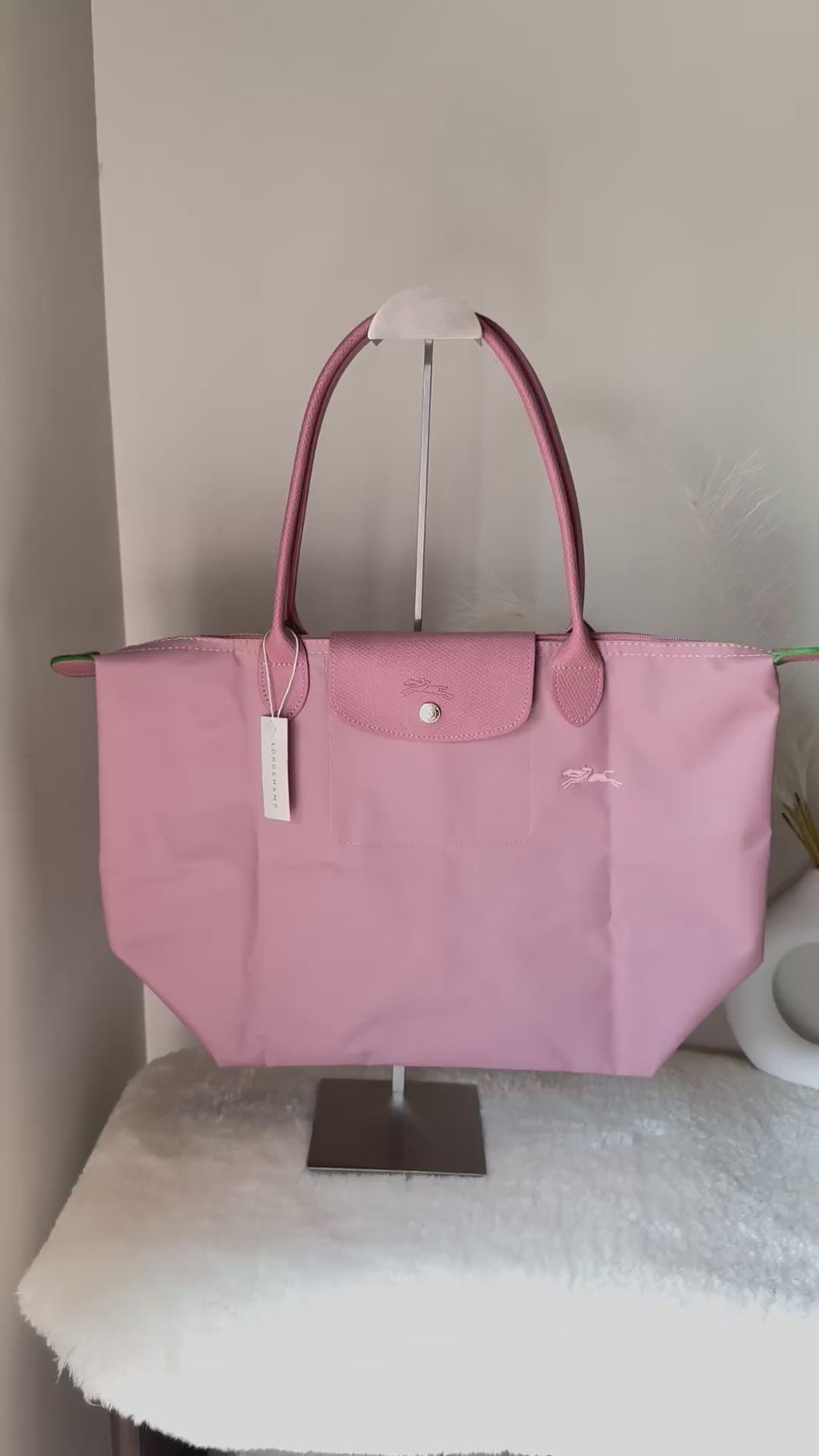 Longchamp Tote LARGE - Marshmallow Pink (WITH BRAND LOGO)