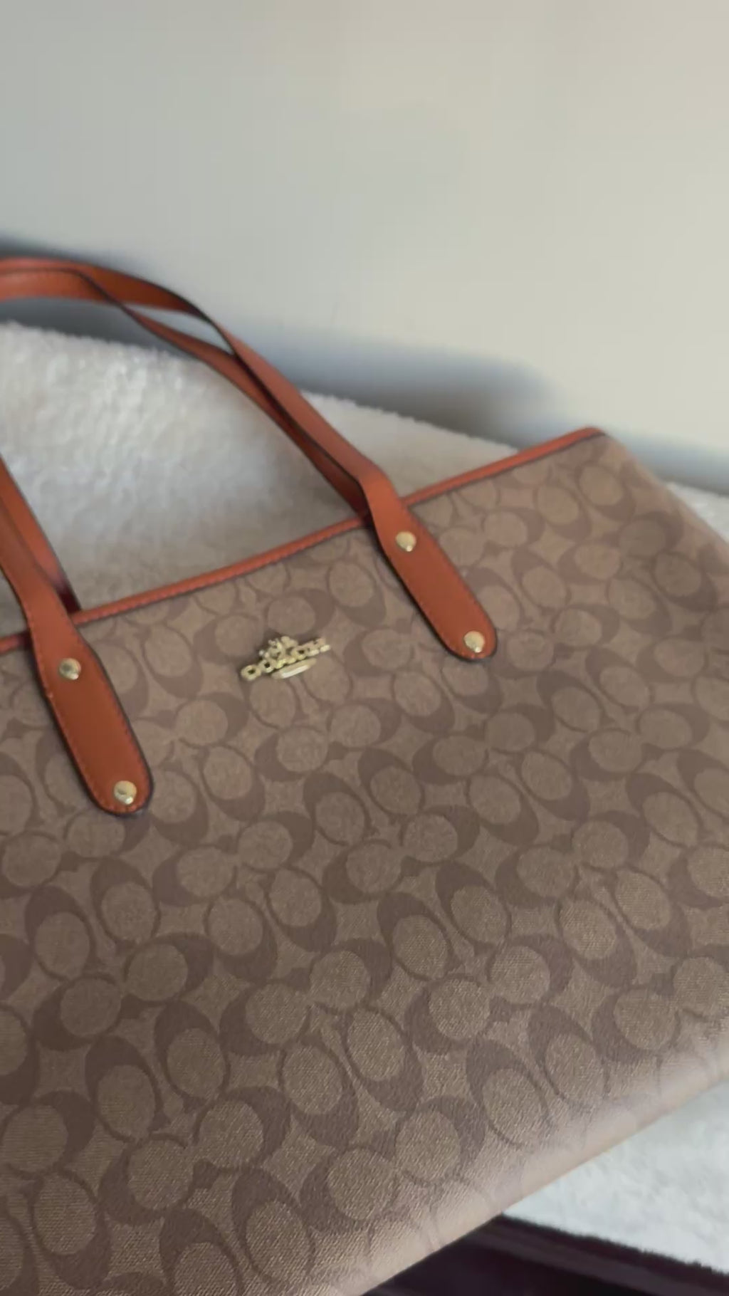 COACH TOTE BAG PREMIUM (Apricot Brown) - BOX PACKING