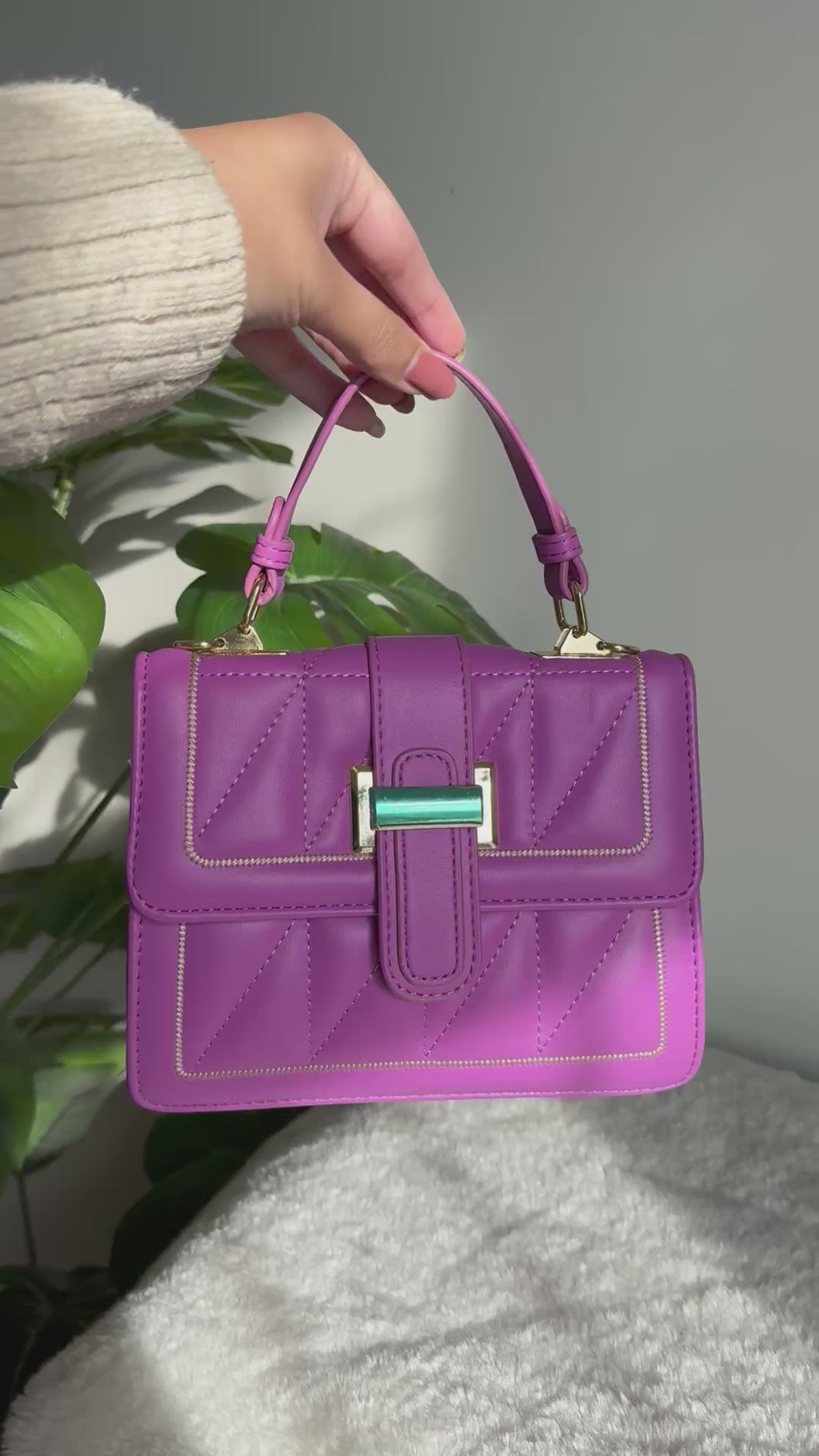 Luna Bag with Long Strap (Mauve)